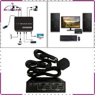 [lacooppia11] 4k KVM Switch 2 cổng để chia sẻ 2 PC 1 Bộ bàn phím chuột Máy in