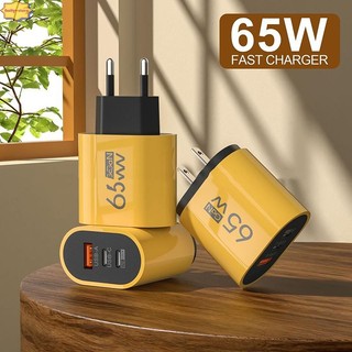 Hàng Ngày 65W GaN Sạc PD Sạc Nhanh Loại C Sạc USB Bộ Chuyển Đổi Điện Thoại Cho IPhone 15 14 Samsung Xiaomi Huawei 3 Cổng Tường Sạc Nhanh Mới