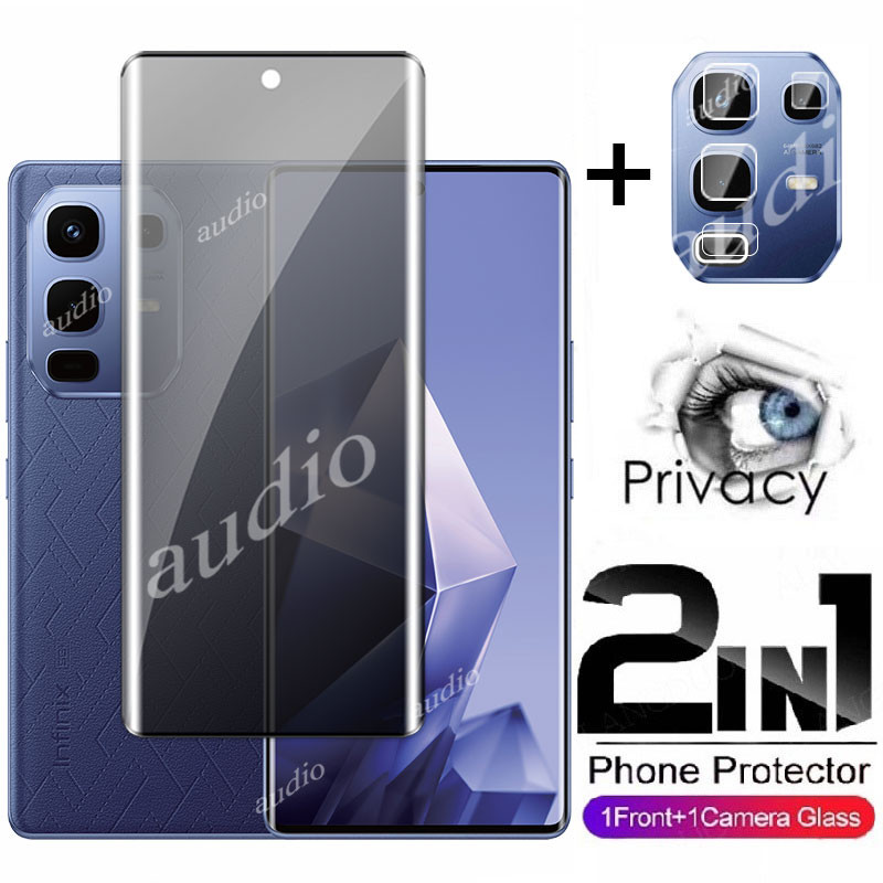 Infinix Note 50S 5G 2in1 Màn hình riêng tư có màng ống kính cho Infinix Note 50S 5G 2025 Bảo vệ màn 
