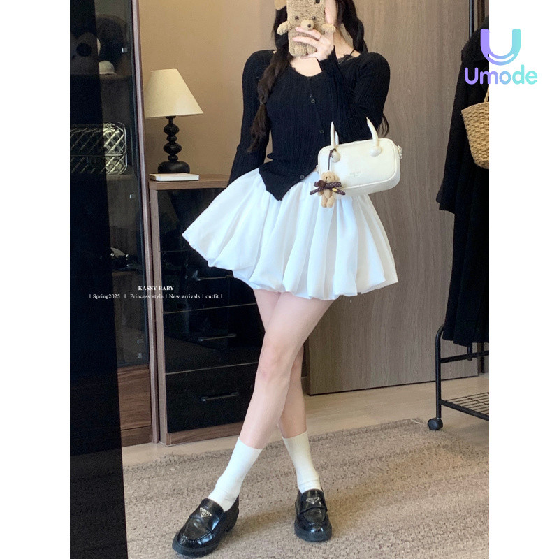 Mỹ Kẻ Sọc Bud Váy Ngắn Nữ Mùa Hè 2025 Tính Khí Chống Viền Quần Pettiskirt UG109 | BigBuy360 - bigbuy360.vn