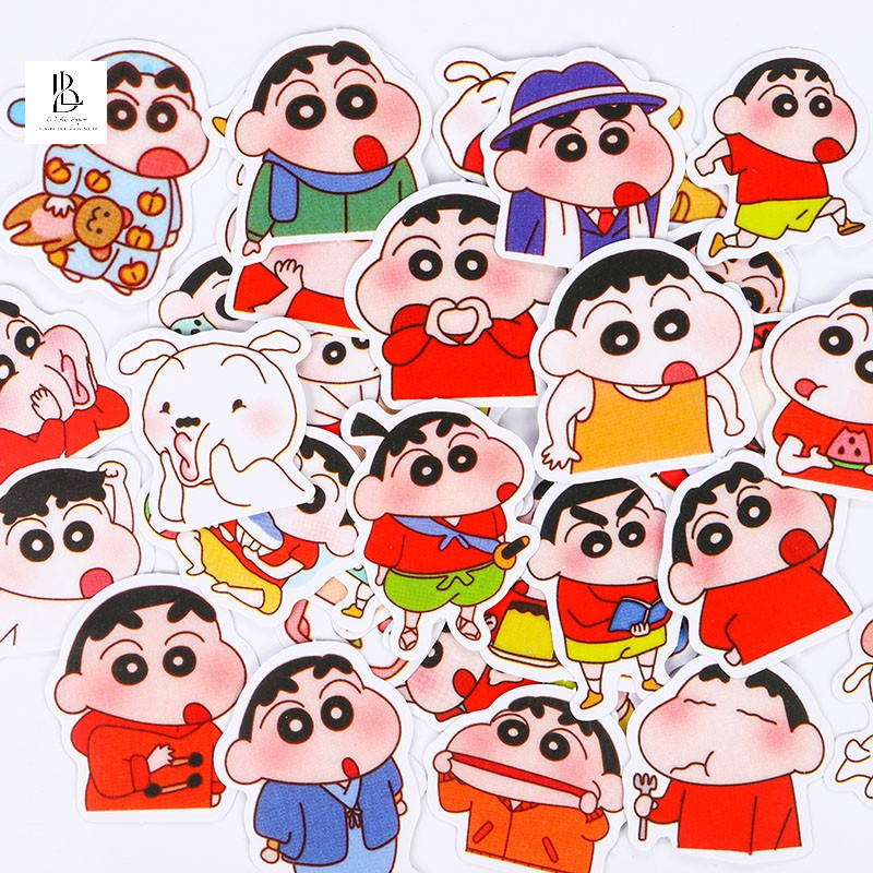 Set 40 Sticker Shin - Sticker Chan Dễ Thương