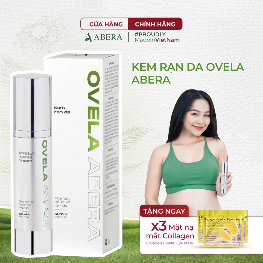 Kem Rạn Da OVELA  ABERA 50ML, Dưỡng Ẩm,  Giảm Rạn Cũ, Ngừa Rạn Mới, Mờ Thâm Bụng, Rạn Da Cho Mẹ Bầu 