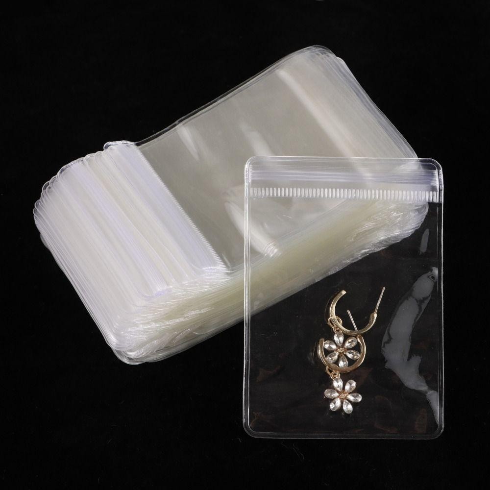 SZXBOGS 100 Chiếc Túi Tự Niêm Phong, Túi Khóa Zip Chống Bụi Trong Suốt, Nhựa PVC Bền Có Thể Đóng Lại Túi Trang Sức Vòng Cổ Vòng Tay Vòng Tay Tay | BigBuy360 - bigbuy360.vn
