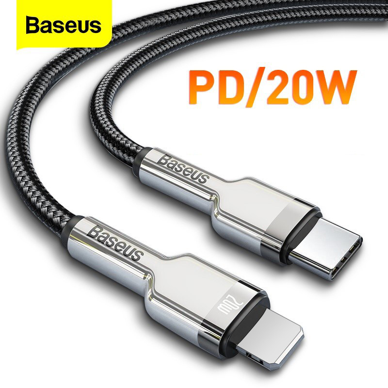 Cáp sạc nhanh Baseus PD 20W USB C USB-C Date cho 12 Pro Max 11