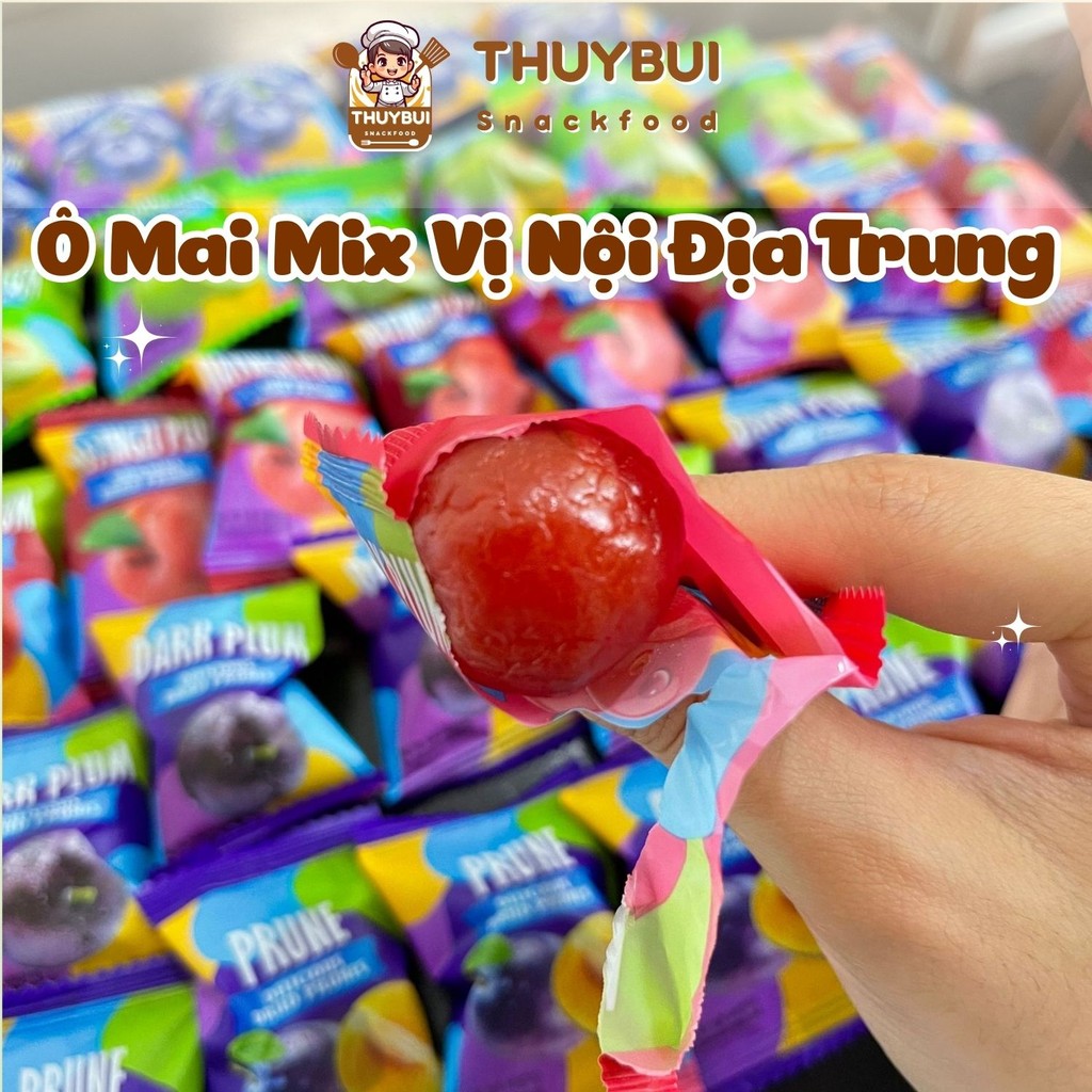 Ô Mai Mix Vị Nội Địa Trung, Ô Mai Colorful Plum Mix Vị TB, Ô Mai Xí Muội, Tiệm Ăn Vặt Thuỳ Bùi