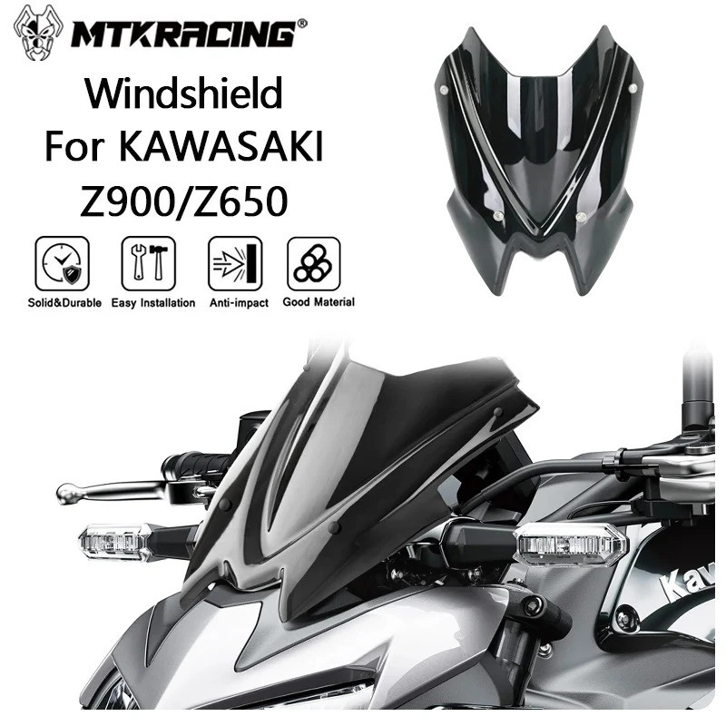 Kính Chắn Gió MTKRACING Cho KAWASAKI Z900 / Z650 2021-2024 Xe Máy Fairing Kính Chắn Gió Phía Trước T