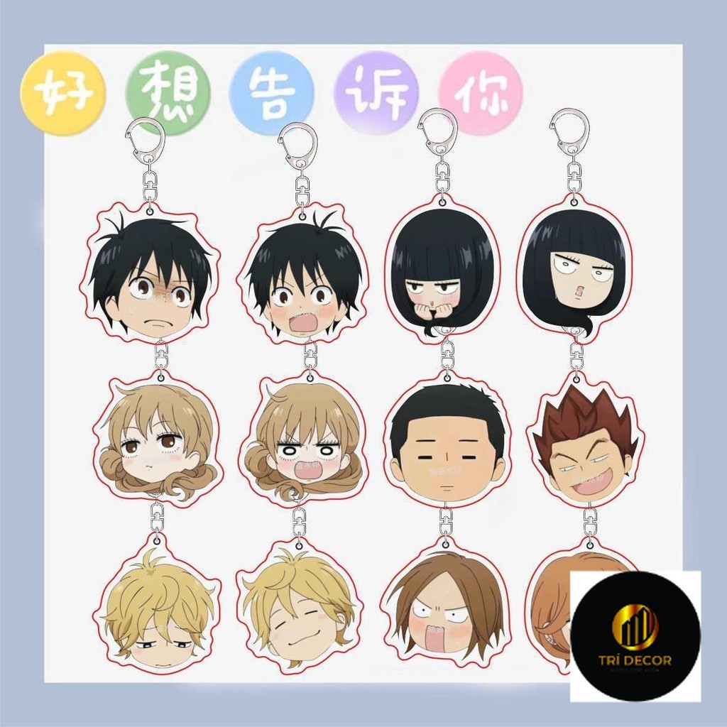 Kimi Ni Todoke Anime Móc Khóa Nữ Kuruma Sawako Acrylic Móc Chìa Khóa Người Kazehaya Shouta
