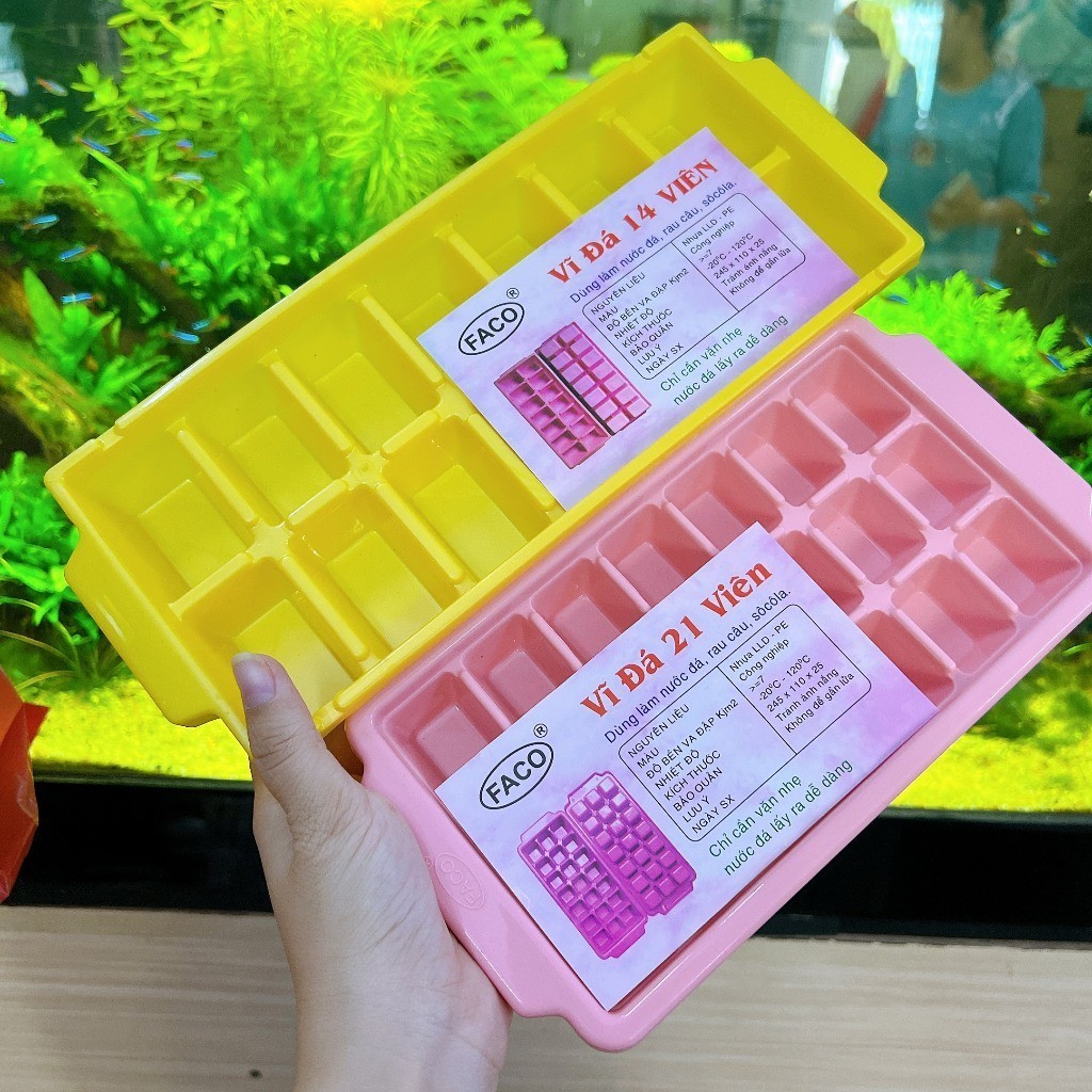 Khay Làm Đá FACO 21 Viên – Khay Đựng Đá Tủ Lạnh, Làm Đá Thạch - Hunghome