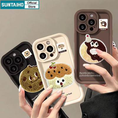 Suntaiho Dễ Thương Ngộ nghĩnh Vỏ Hoạt Hình Sang Trọng Đồ Chơi Họa Tiết Ốp lưng Cho Iphone 16 15 14 12 13 11 Pro Max IP 7 8 Plus Iphon X Xs XR Xs Max Silicon Mềm Cao Cấp Chống Sốc Ốp Lưng
