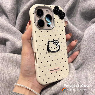 Vỏ Búp Bê 3D Cho Redmi A3 A1 13 12 10 14C 13C 12C 10C 9A 9C 9 Note 13 12 11 10 9s Pro Plus Xiaomi 11Lite Vỏ Điện Thoại Chấm Đen Nơ Dễ Thương Kitty Chống Rơi Bảo Vệ Chống Sốc
