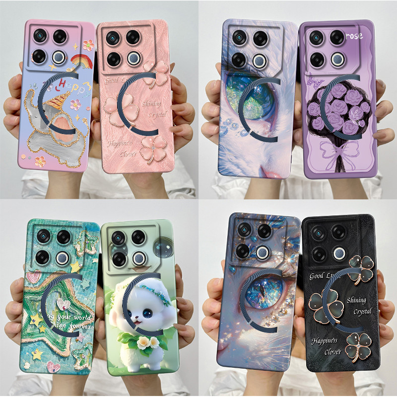 Ốp Điện Thoại Cho Infinix GT 20 Pro GT20 Pro GT 20Pro 5G 2024 Vỏ Thẩm Mỹ Hoa Bướm Xinh Đẹp Toàn Ống 