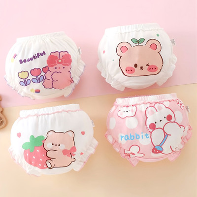 Adabaobao® ᵛⁿBộ Đồ Lót Cotton Trẻ Em Bé Gái Nguyên Chất Mềm Quần Lót Dễ Thương Cho Bé Trẻ Em 0-4Y Mỏng Bốn Mùa