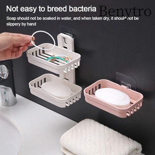 Đĩa đựng xà phòng BENYTRO, khay 2 lớp bền, hộp đựng đồ thời trang cho phòng tắm, bồn rửa nhà bếp
