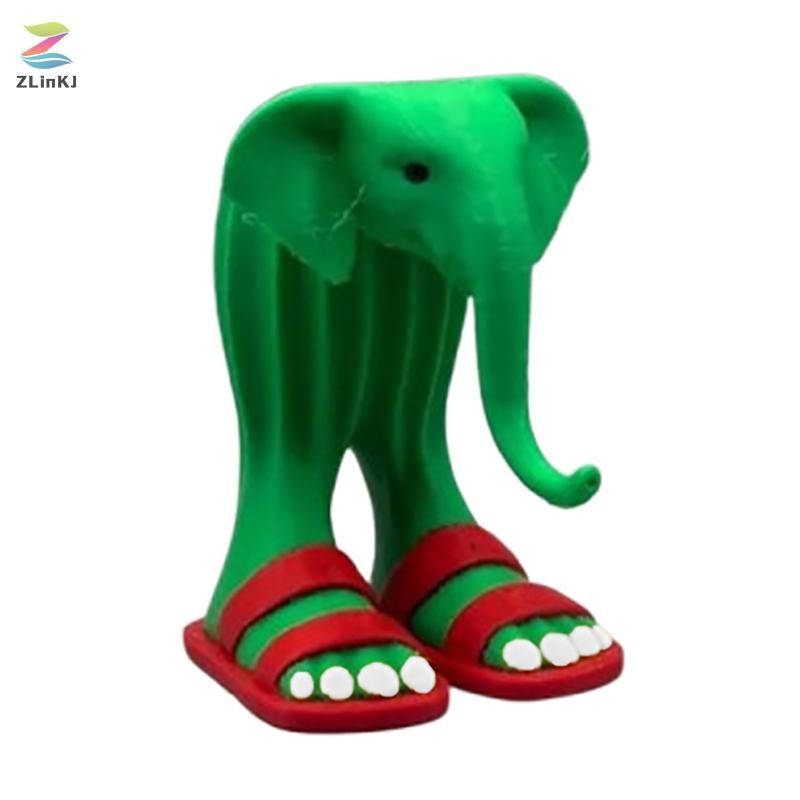 ZLinKJ Voi Trong Sa Mạc 3D In Hình Chú Voi Ngộ nghĩnh Đồ Chơi Mô Hình Voi Trong Dép Hình Để Bàn Kệ S