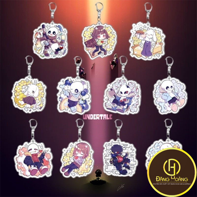 Móc Khóa Họa Tiết Hoạt Hình Undertale Sans Flowey Papyrus Asriel-ĐH