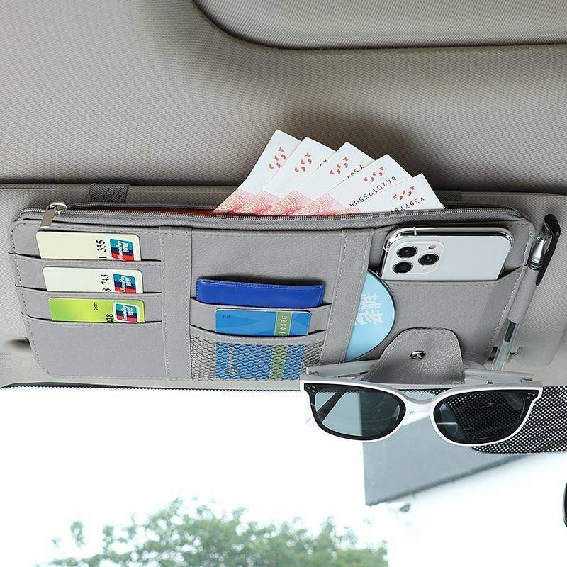 Car Glasses Clip Multifunctional in the Car Card Holder Bill Document Bag Cartoon Automotive Sun Lou