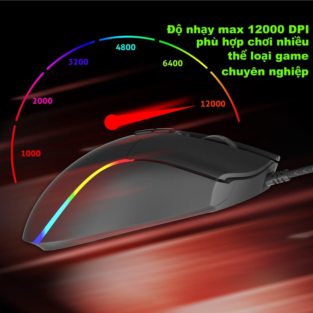 Chuột Gaming Meetion GM19 Có App Cài Macro Độ Nhạy Max 12000DPI Led RGB Tùy Chỉnh Phù Hợp Chơi Game Chuyên Nghiệp | BigBuy360 - bigbuy360.vn