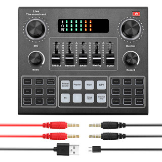 V9 Âm Thanh USB Tai Nghe Micro Webcast Thẻ Âm Thanh Trực Tiếp 12 Âm Thanh Điện Phát Sóng Cho Điện Thoại Máy Tính
