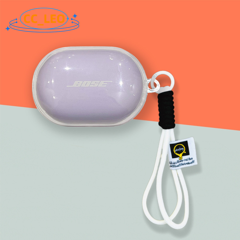 Suitable for Bose QuietComfort Earbuds 2024 Case Clear Soft Case Cute Lanyard Pendant Bose QC EarBud