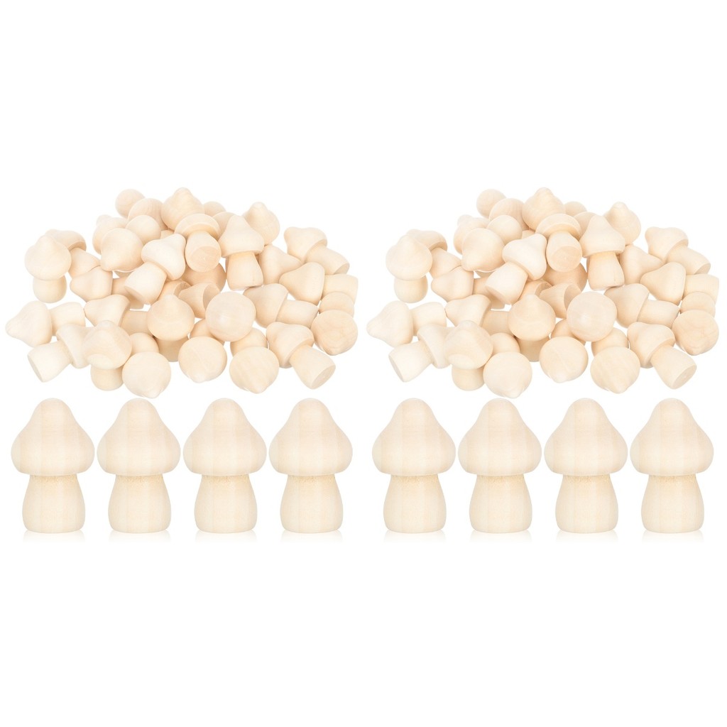 120 Chiếc Gỗ Graffiti Nấm Mô Hình DIY Mô Phỏng Nấm Đồ Trang Trí Giá Bán Buôn