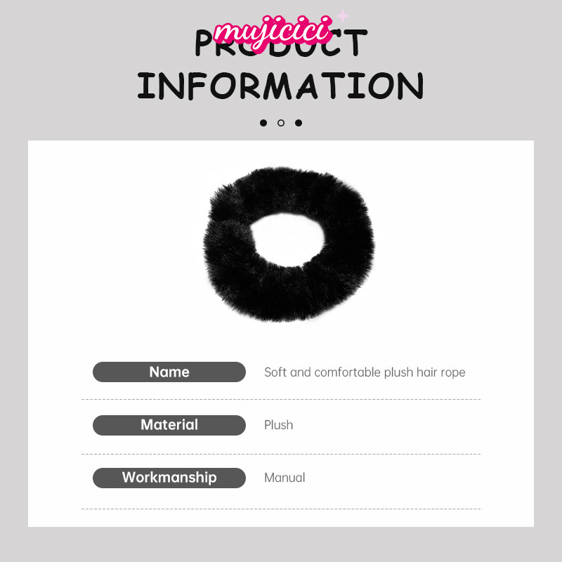 [mu] Korea Hair Accessories Autumn Winter Plush Hair Rope  High Elastic Hair Rope