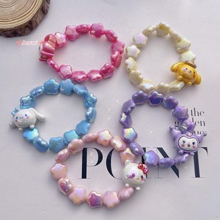 [Darari] Vòng Tay Sanrio Hoạt Hình Giai Điệu Hello Kitty Kuromi Cinnamoroll Ngôi Sao Đính Hạt Vòng Tay Cho Bé Gái Phụ Kiện Trang Sức Cổ Tay Có Thể Điều Chỉnh [MỚI]