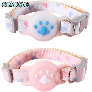 STARMO Vòng cổ định vị thú cưng , Vòng cổ chó mèo phát sáng trong bóng tối có thể điều chỉnh, Phụ kiện Vỏ bảo vệ theo dõi Nylon chống thất lạc cho AirTag Pet