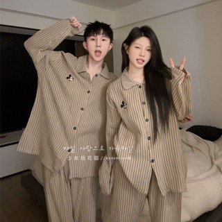 Đồ ngủ cặp đôi FDS FDS Mickey quần dài tay dài nhẹ nhàng dáng rộng nữ Bộ hai chiếc đồ mặc nhà mùa xuân thu