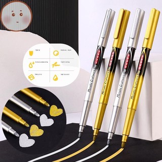 Onemetertomj Vàng Bạc Màu Thủ Công Bút Sơn Chống Thấm Nước Ký Bút Kim Loại Bút Greeg Thẻ Thư Pháp Bút Nổi Bật EN