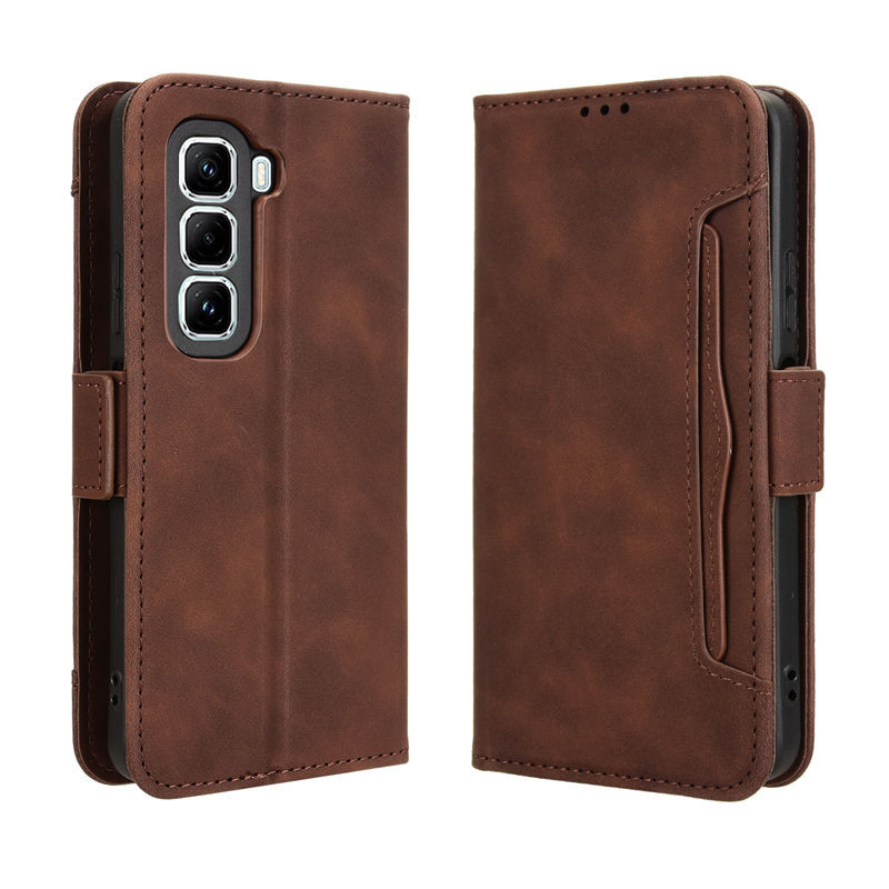 Dành Cho Infinix Hot 50 Pro + X6880 Hot 50 Pro X6881 Ốp Lưng Ví Da Cao Cấp Lật Khe Cắm Đa Thẻ Dành C