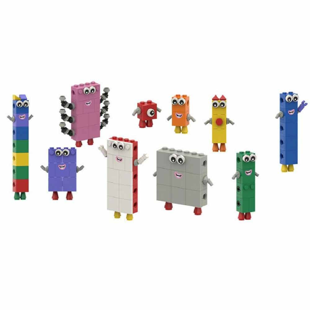 Numberblocks Digital Anime Square People 1 to 10 building blocks