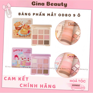 [ODBO] Bảng Mắt ODBO 9 Ô OD2024  Puppy Day & Kitten Day - Tặng Kèm Kẹp Tóc Cute Sweet Munch Odbo Eyeshadow Palette 9g
