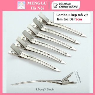 Kẹp tóc kẹp mỏ vịt bằng kim loại size 9cm, Kẹp mỏ vịt kẹp tóc định hình tạo kiểu tóc đa năng