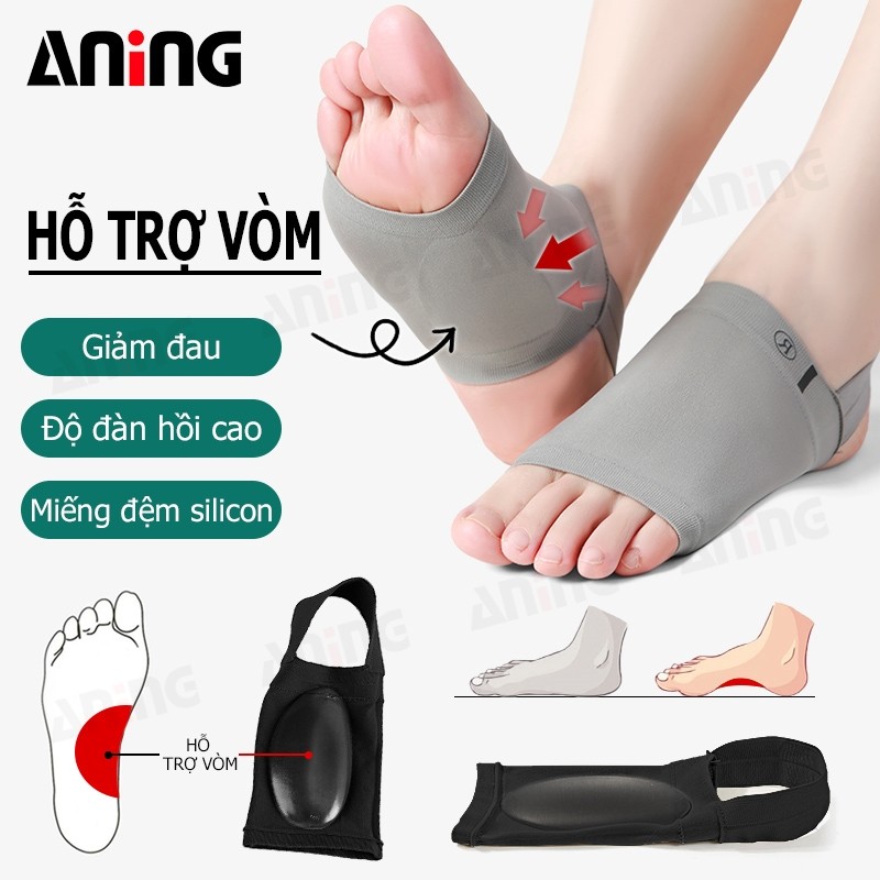 Đệm Lót Bàn Chân Silicon Đàn Hồi Nâng Đỡ Vòm Chân Hỗ Trợ Bàn Chân Bẹt Giảm Đau Mỏi Cho Nam Nữ