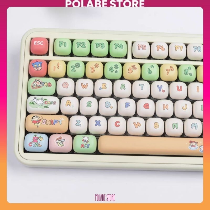Keycap Shin MOG profile Keycap bàn phím cơ Polabe Store Keycap mog bánh mì Akko Keycap Rẻ Đẹp