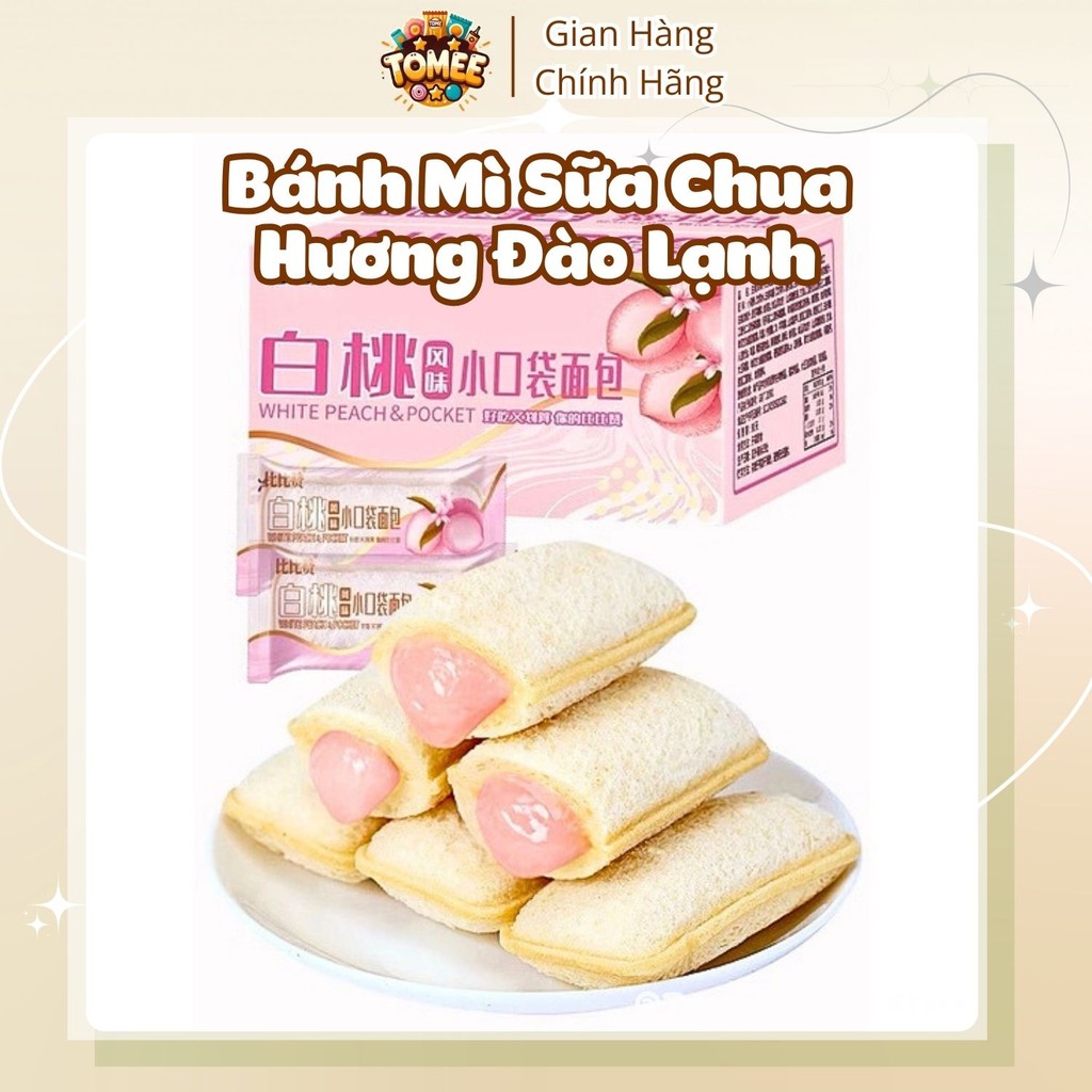 Bánh Sữa Chua Kem Đào Đài Loan Phiên Bản Mới, Bánh Mì Sữa Chua Đài Loan Kem Đào Lạnh, AVLS