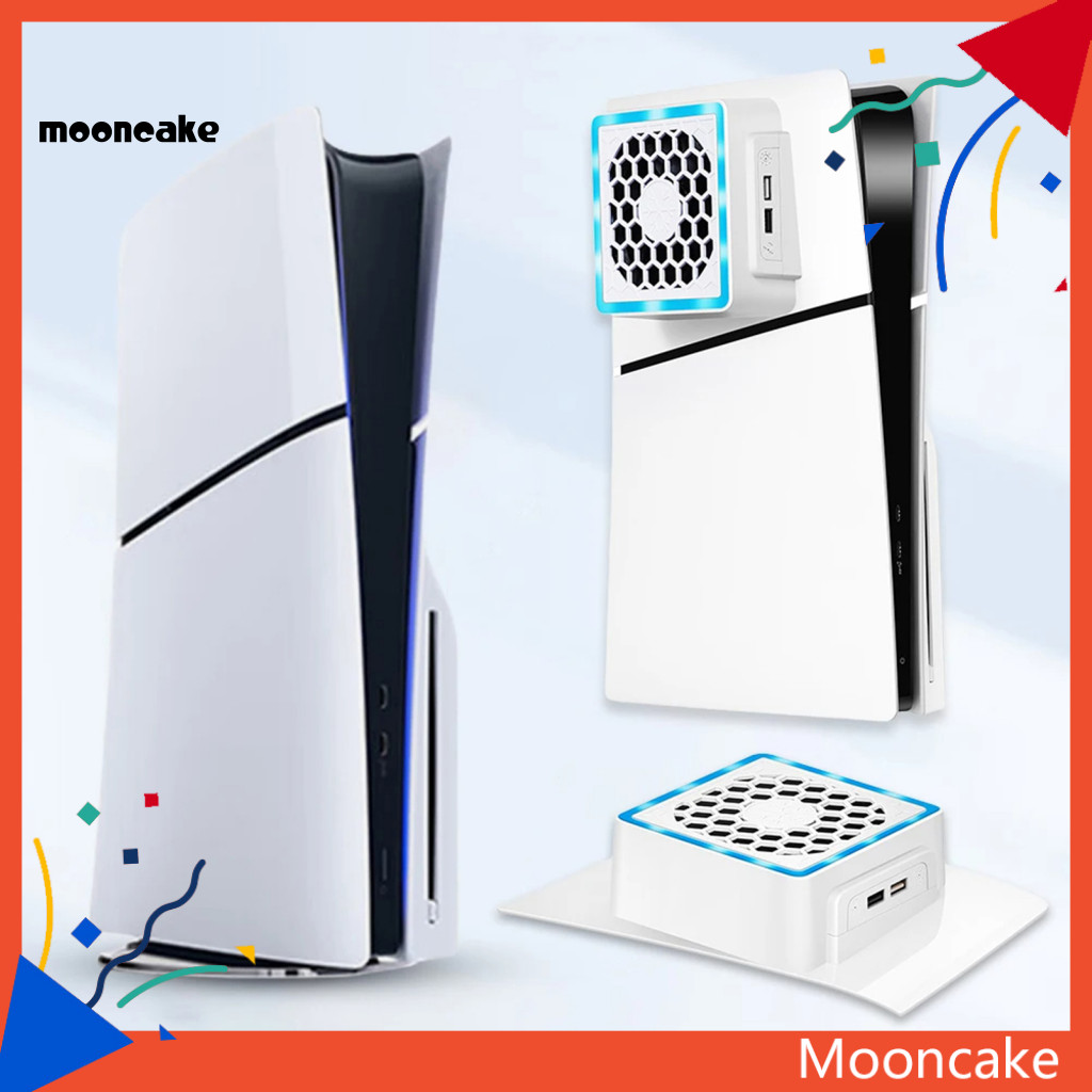 Bánh trung thu| Quạt Làm Mát USB Cho Quạt Led Mỏng Ps5 Cho Ps5 Slim Ps5 Slim Side Cooler Có Đèn Led 