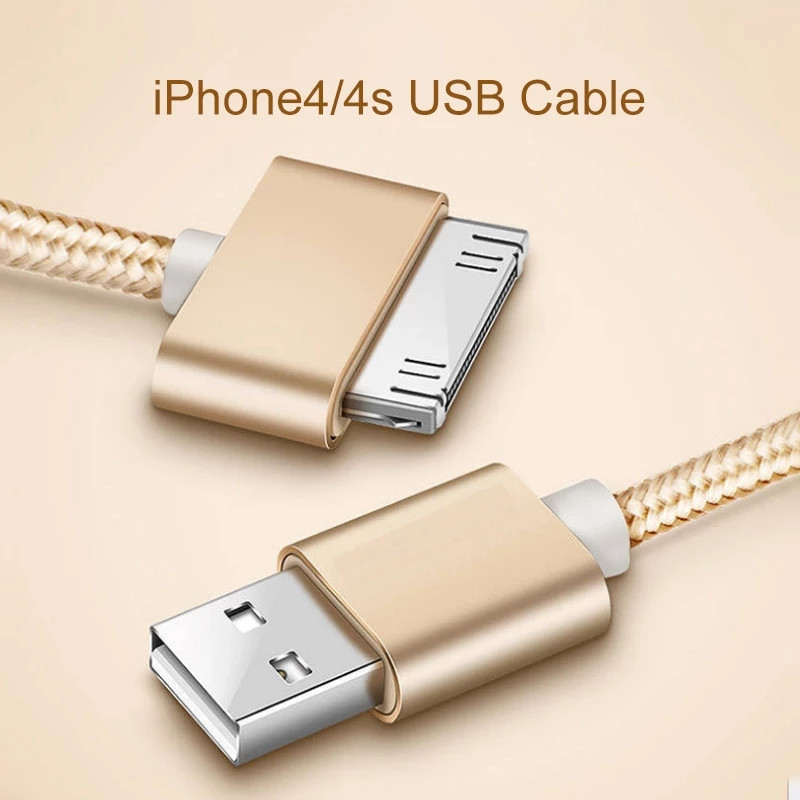 Cáp USB 1M Cho iPhone 4S 4 3GS 3G Sạc Nhanh Cáp Sạc Điện Thoại Cho iPad 1 2 3 iPod Nano iTouch 30 Pi