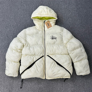  Stüssy Original Loose Casual Cotton Áo khoác Cotton dành cho cặp đôi Áo khoác Cotton có mũ trùm đầu Áo khoác Cotton dày 