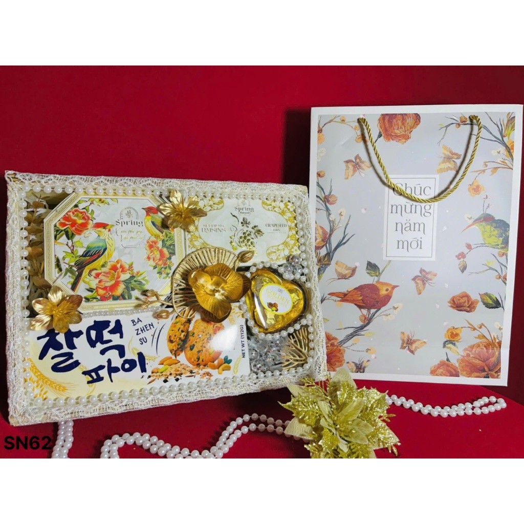 Set giỏ quà biếu tặng Lễ Tết May Mắn Đong Đầy SN62