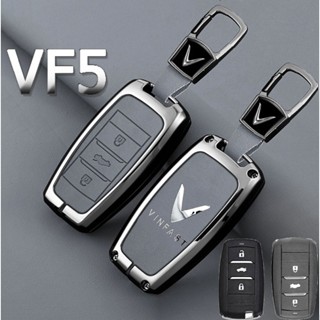 Bao Da Chìa Khóa - Vỏ Bọc Bảo Vệ Chìa Khóa Ô Tô Vinfast VF5 - Da + Hợp Kim Cao Cấp - Móc Khóa - Phụ Kiện Xe VINFAST VF5