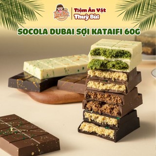  Socola DuBai Kataifi Matcha  40G Vị Hạt Phỉ Hạt Dẻ TB Chocolate Dubai Nhân Kataifi Matcha Hạt Dẻ Cười Giòn Tan 