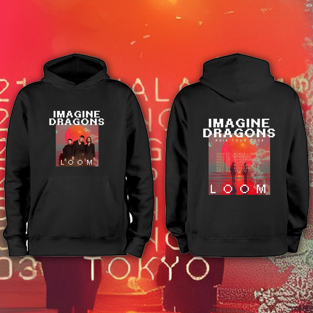Hàng Mới Về Imagine Dragons Loom Asia Tour 2024 In Hình Cổ Tròn Áo Thun Cotton Top Đẹp M-3XL