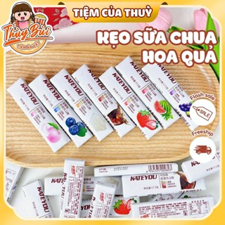 Hộp 30 Thanh Kẹo Sữa Chua Hoa Quả Các Vị Nội Địa , Kẹo Mềm Trái Cây Thanh 17G, Tiệm Ăn Vặt Thuỳ Bùi HN