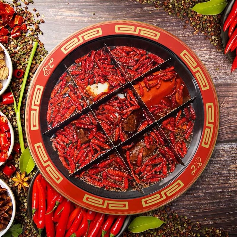 Bộ nồi hot pot thương mại cho nhà hàng hot pot, nồi mẹ chín lưới Chongqing Sichuan Chuan Chuan, vị v