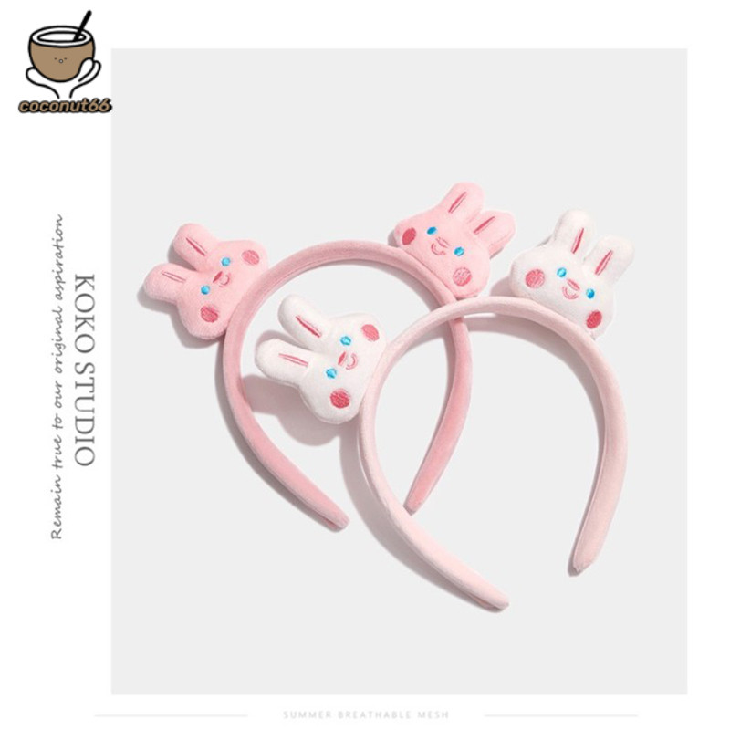 Băng đô động vật nhồi bông Kuromi Melody Makeup Face Wash Mũ đội đầu Nữ Dễ thương Đơn giản Hai đầu