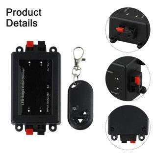 -NEW-12V-24V 8A Wireless RF Remote Controller Dimmer Switch for LED Strip Light