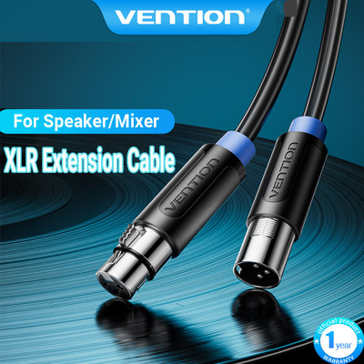 Cáp nối dài Vention XLR Cáp micro 3Pin Cáp âm thanh cân bằng