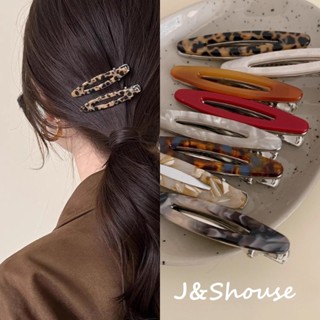 Kf921 Một cặp Hàn Quốc axetat đơn giản rỗng nước hình giọt bang cá sấu kẹp tóc phụ kiện phụ nữ