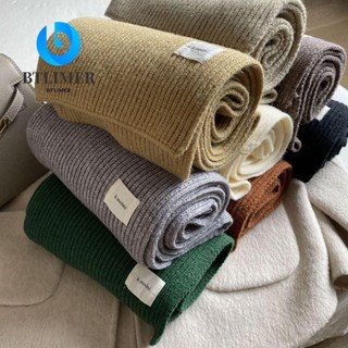 Khăn dệt kim nữ BTLIMER, Khăn choàng cổ giữ nhiệt dày chống gió, Khăn choàng cổ điển mềm mại màu trơn quấn khăn choàng